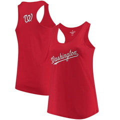 Washington Nationals Soft as a Grape Women's Plus Size Swing for the Fences Racerback Tank Top - Red