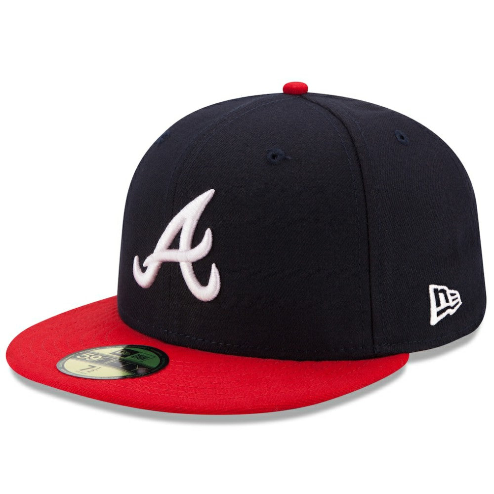 Atlanta Braves Home Authentic Collection On-Field 59FIFTY Fitted Hat - Navy/Red | New Era