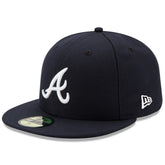 Atlanta Braves Road Authentic Collection On-Field 59FIFTY Fitted Hat - Navy | New Era