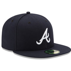 Atlanta Braves Road Authentic Collection On-Field 59FIFTY Fitted Hat - Navy | New Era