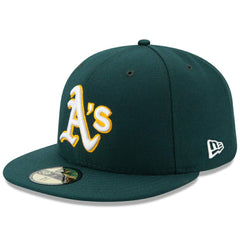 Athletics Road Authentic Collection On Field 59FIFTY Performance Fitted Hat - Green | New Era