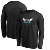 Charlotte Hornets Gradient Logo Long Sleeve T-Shirt - Black on sale