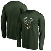 Milwaukee Bucks Gradient Logo Long Sleeve T-Shirt - Green for sale