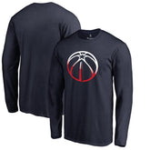 Washington Wizards Gradient Logo Long Sleeve T-Shirt - Navy on sale