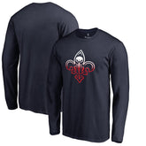 New Orleans Pelicans Gradient Logo Long Sleeve T-Shirt - Navy shop