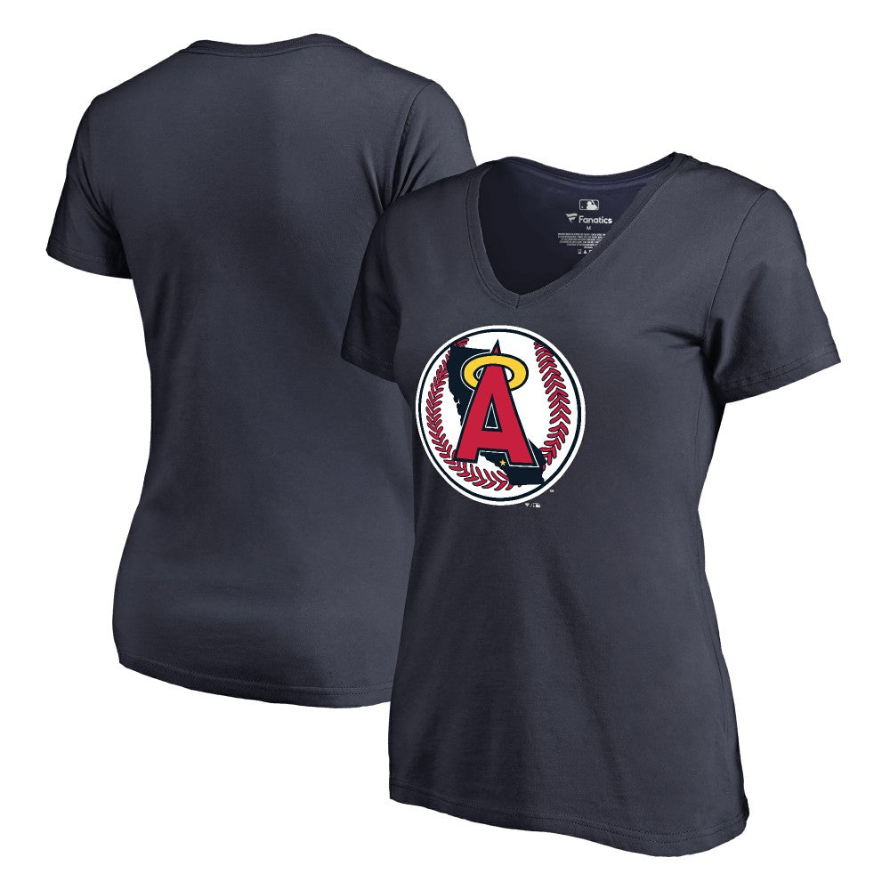 Los Angeles Angels Women's Cooperstown Collection Forbes T-Shirt - Navy