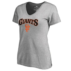 San Francisco Giants Women's Core Wahconah V-Neck T-Shirt - Heather Gray