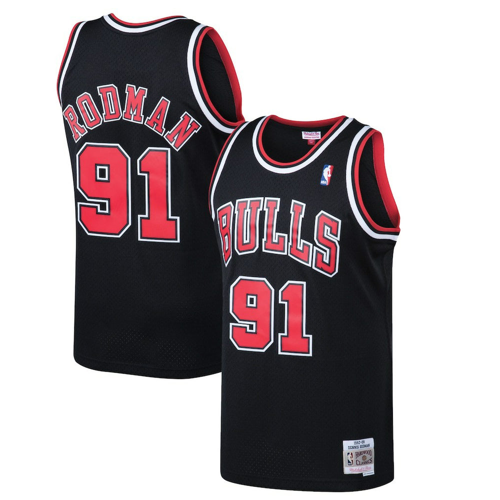 Dennis Rodman Chicago Bulls 1997/98 Hardwood Classics Swingman Jersey sale - Black | Mitchell & Ness shop