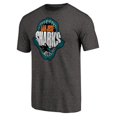 San Jose Sharks Hometown Collection Chomp Tri-Blend T-Shirt Black