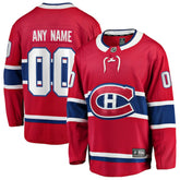 Montreal Canadiens Fanatics Home Breakaway Custom Jersey Red