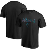 Miami Marlins Team Lockup T-Shirt - Black