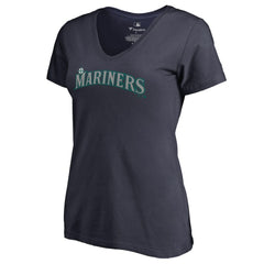Seattle Mariners Women's Team Wordmark T-Shirt - Navy