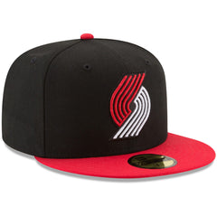 Portland Trail Blazers Team Color 2-Tone 59FIFTY Fitted Hat - Black/Red | New Era sale