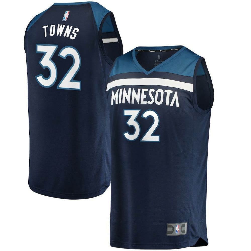 Karl-Anthony Towns Minnesota Timberwolves Fast Break Replica Jersey Navy - Icon Edition | Fanatics discount