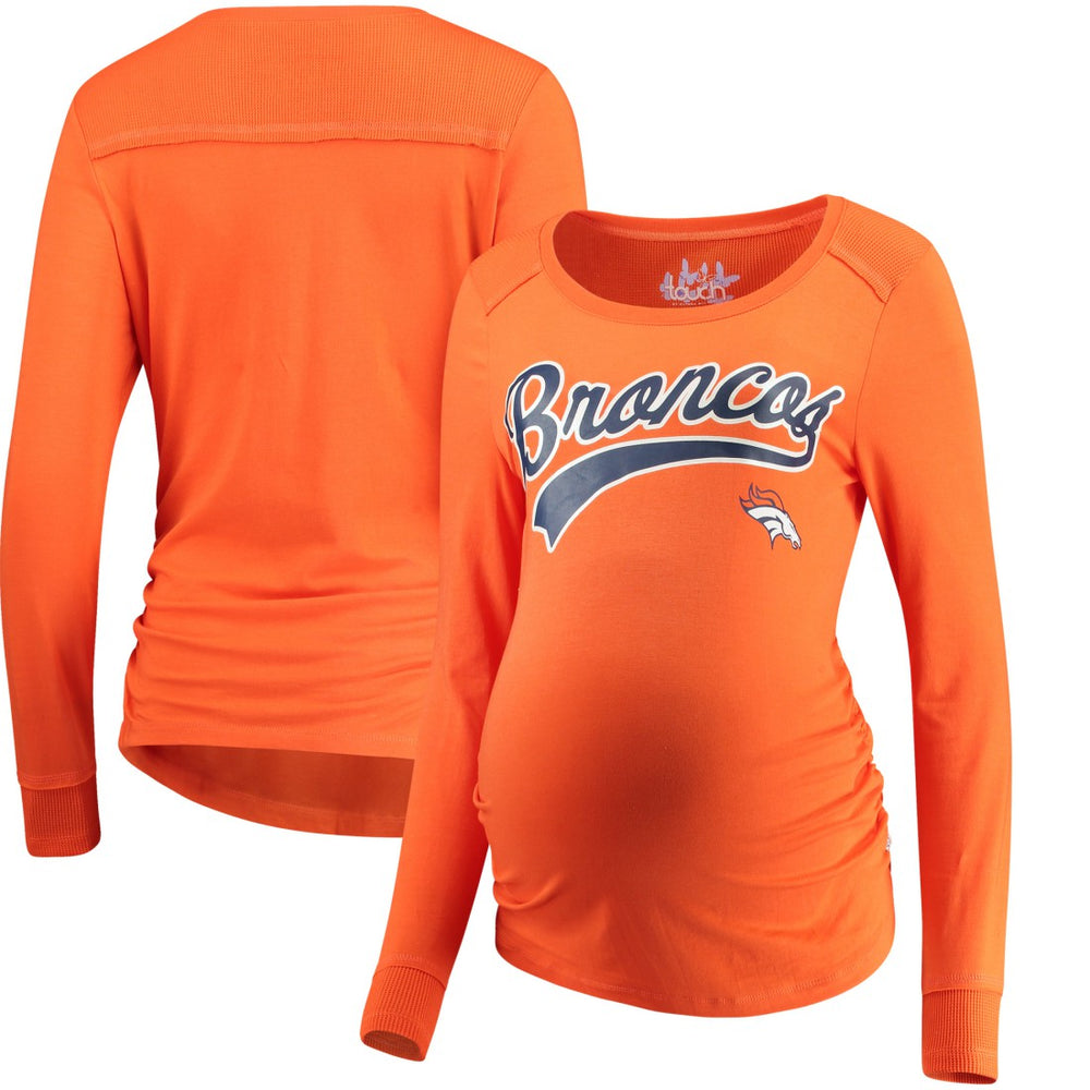 Denver Broncos Touch Women's Maternity Yardline Tri-Blend Top - Orange online