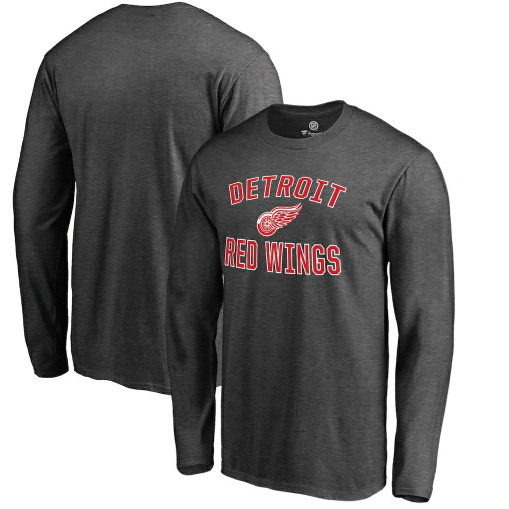 Detroit Red Wings Victory Arch II Long Sleeve T-Shirt Heathered Gray