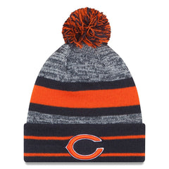Chicago Bears New Era Team Logo Cuffed Knit Hat with Pom - Navy for sale