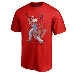 Mike Trout Los Angeles Angels Fade Away T-Shirt - Red