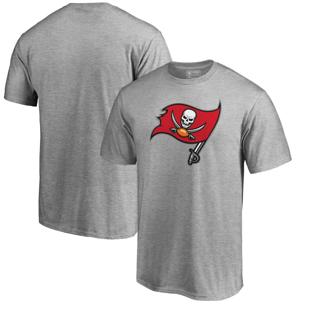 Tampa Bay Buccaneers Primary Logo T-Shirt - Heathered Gray sale