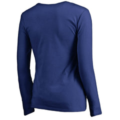 New York Giants Women's Primary Logo V-Neck Long-Sleeve T-Shirt - Royal sale
