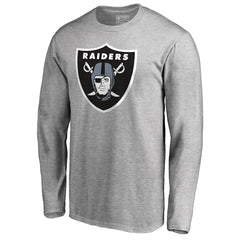 Las Vegas Raiders Primary Logo Long-Sleeve T-Shirt - Heathered Gray outlet