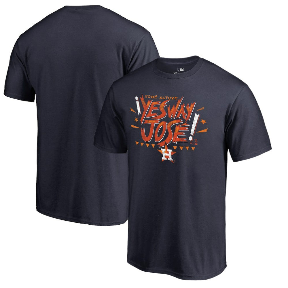 Jose Altuve Houston Astros Player Hometown Collection Yes Way Jose T-Shirt - Navy