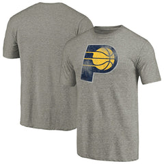 Indiana Pacers Distressed Team Logo Tri-Blend T-Shirt - Heather Gray discount