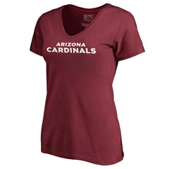 Arizona Cardinals Women's Wordmark V-Neck T-Shirt - Cardinal cheap