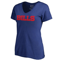 Buffalo Bills Women's Wordmark V-Neck T-Shirt - Royal outlet