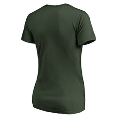 Green Bay Packers Women's Wordmark V-Neck T-Shirt - Green for sale