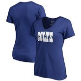 Indianapolis Colts Women's Wordmark V-Neck T-Shirt - Royal outlet