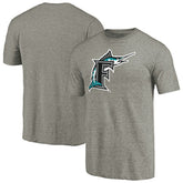 Miami Marlins Cooperstown Collection Forbes Tri-Blend T-Shirt - Ash