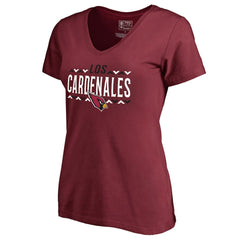 Arizona Cardinals Women's Arriba V-Neck T-Shirt - Cardinal for sale