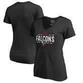 Atlanta Falcons Women's Arriba V-Neck T-Shirt - Black on sale