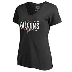 Atlanta Falcons Women's Arriba V-Neck T-Shirt - Black on sale