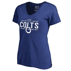 Indianapolis Colts Women's Arriba V-Neck T-Shirt - Royal for sale