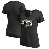New Orleans Saints Women's Arriba V-Neck T-Shirt - Black for sale