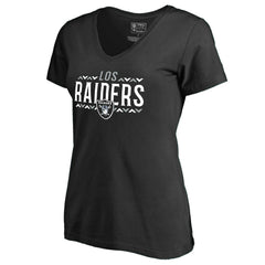 Las Vegas Raiders Women's Arriba V-Neck T-Shirt - Black for sale