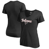 Atlanta Falcons Women's Freehand V-Neck T-Shirt - Black for sale