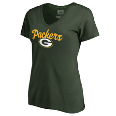Green Bay Packers Women's Freehand V-Neck T-Shirt - Green online