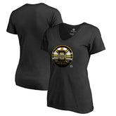 Boston Bruins Women's Midnight Mascot V-Neck T-Shirt Black