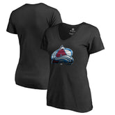 Colorado Avalanche Women's Midnight Mascot V-Neck T-Shirt Black
