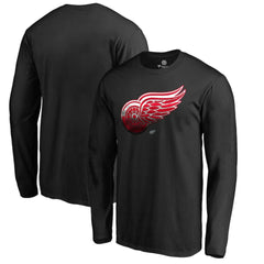 Detroit Red Wings Midnight Mascot Long Sleeve T-Shirt Black