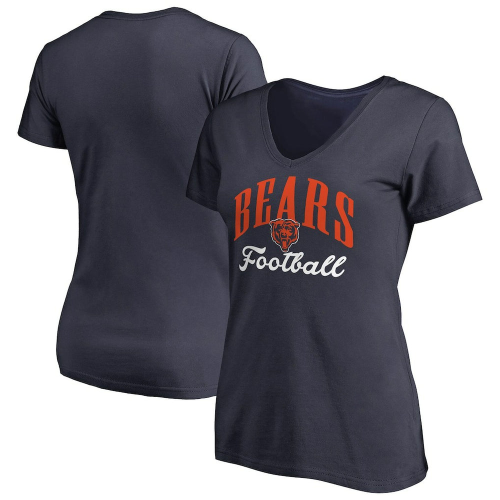 Chicago Bears Women's Victory Script V-Neck T-Shirt -Navy sale
