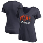 Chicago Bears Women's Victory Script V-Neck T-Shirt -Navy sale
