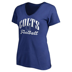 Indianapolis Colts Women's Victory Script V-Neck T-Shirt -Royal cheap