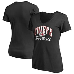 Kansas City Chiefs Women's Victory Script V-Neck T-Shirt -Black cheap