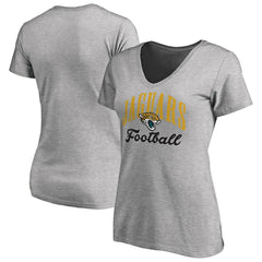 Jacksonville Jaguars Women's Victory Script V-Neck T-Shirt - Heathered Gray online