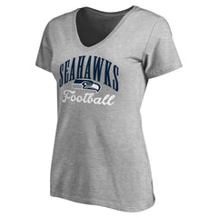 Seattle Seahawks Women's Victory Script V-Neck T-Shirt - Heather Gray outlet