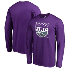 Sacramento Kings Splatter Logo Long Sleeve T-Shirt - Purple outlet